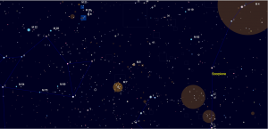 La cartina per osservare l'ammasso aperto M7