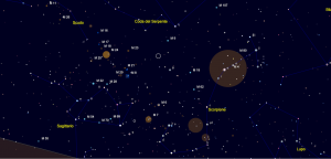 La cartina per trovare l'ammasso globulare M9
