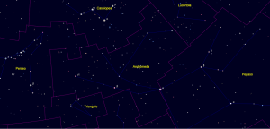 cartina della costellazione di Andromeda