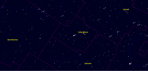 cartina stellare della costellazione del Cane Minore