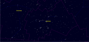 Cartina stellare della costellazione di Cassiopea
