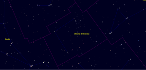 Cartina stellare della costellazione della Chioma di Berenice
